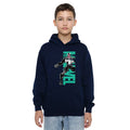 Navy - Side - Venom Childrens-Kids Emerge Pull Over Hoodie