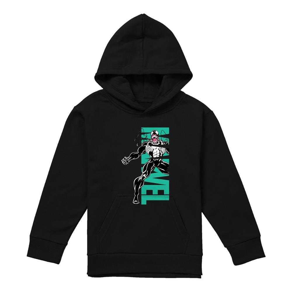Black - Front - Venom Childrens-Kids Emerge Pull Over Hoodie
