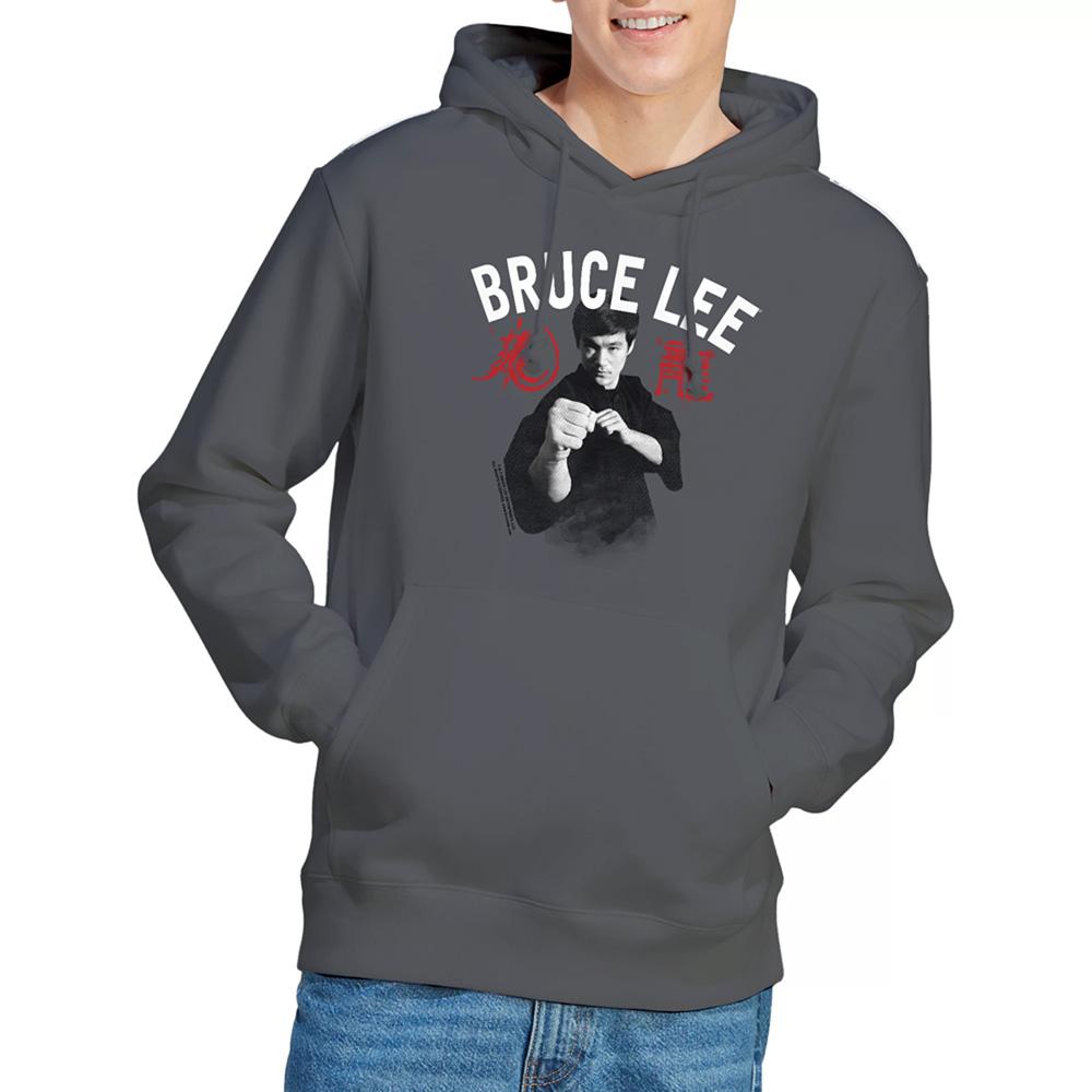 Charcoal - Side - Bruce Lee Unisex Adult Ready Hoodie