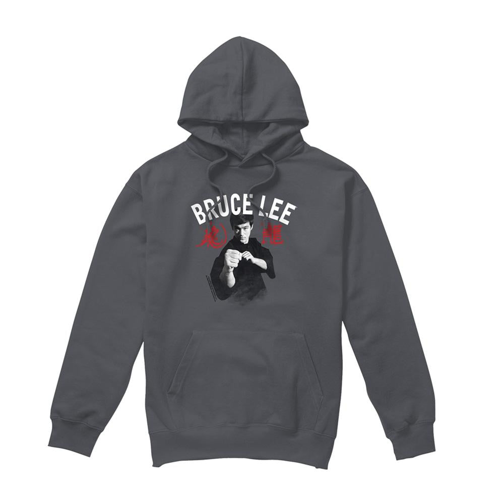 Charcoal - Front - Bruce Lee Unisex Adult Ready Hoodie