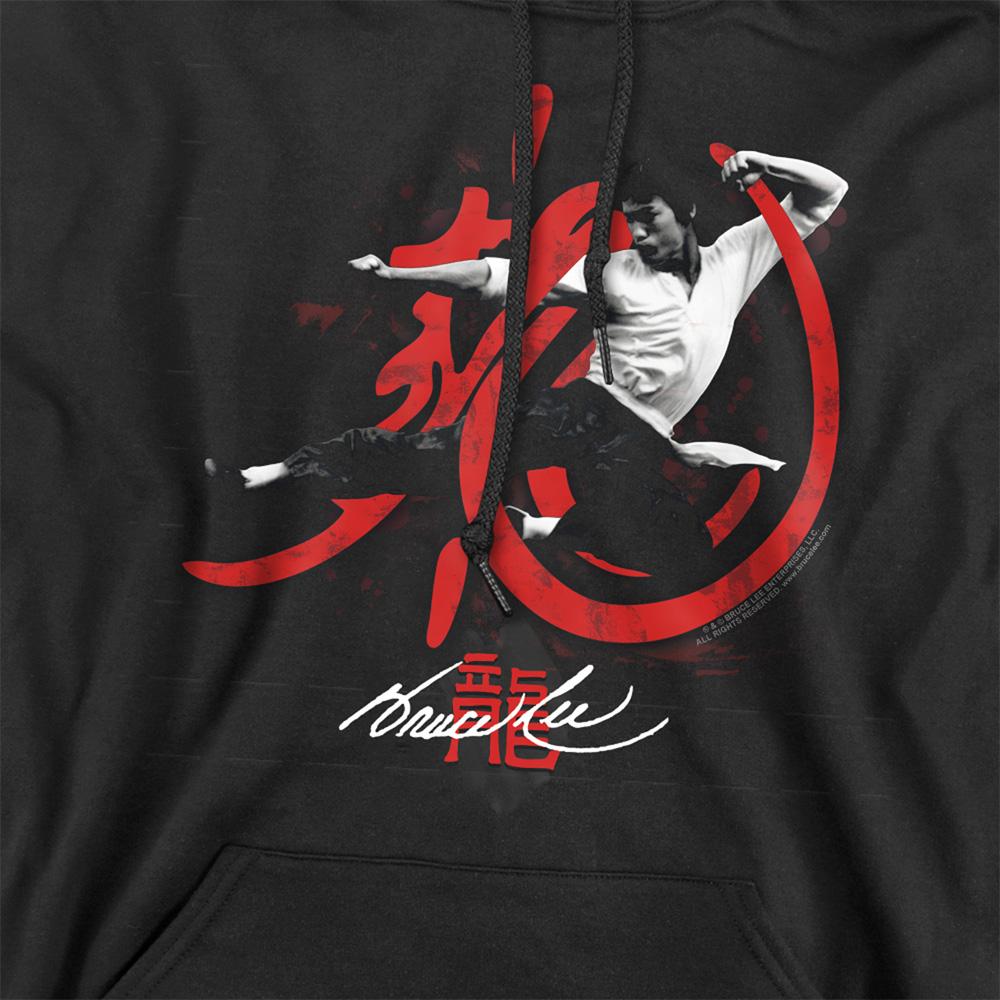 Black - Pack Shot - Bruce Lee Unisex Adult High Flying Hoodie