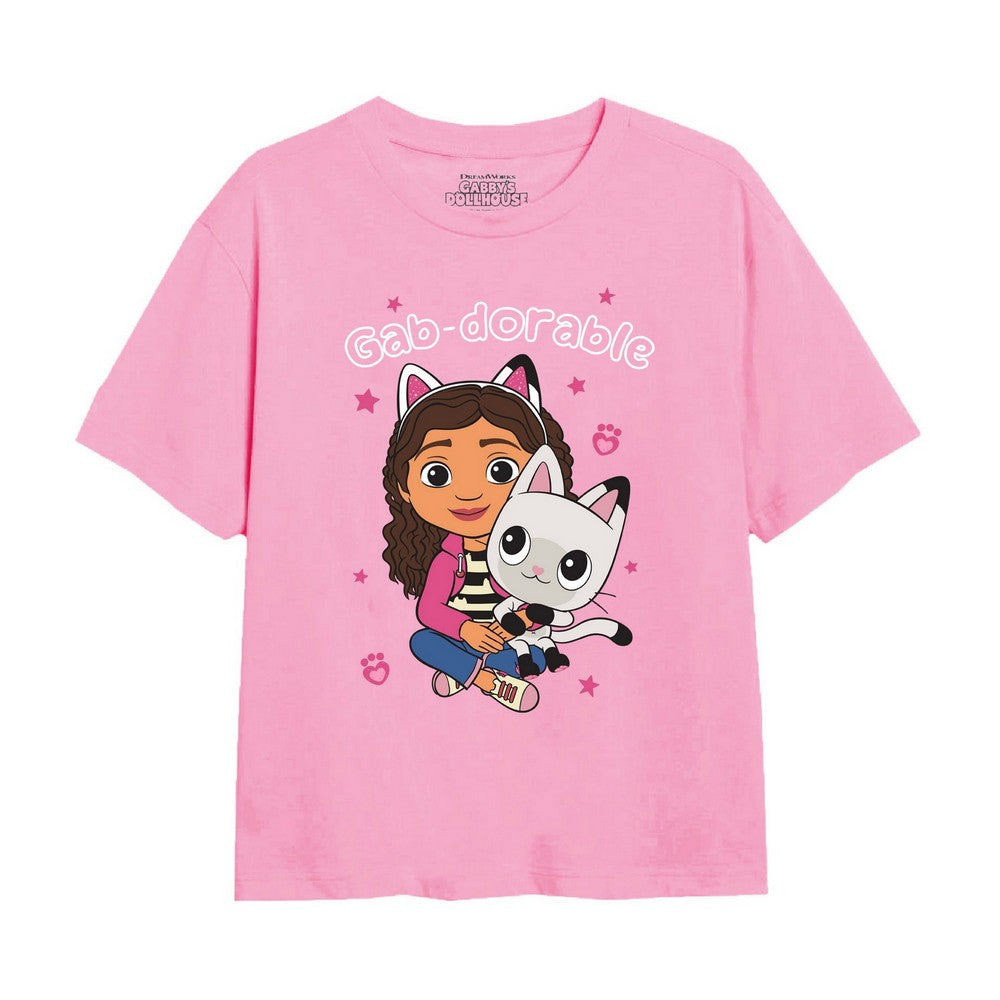 Light Pink - Front - Gabby´s Dollhouse Girls Purrfect Friends T-Shirt