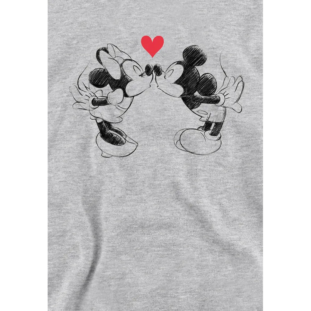 Athletic Heather - Side - Mickey Mouse Childrens-Kids Sketch Heather Hoodie