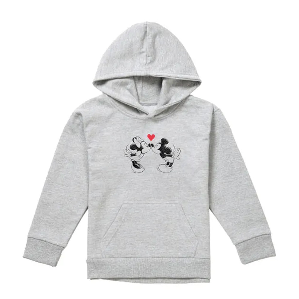 Athletic Heather - Front - Mickey Mouse Childrens-Kids Sketch Heather Hoodie