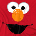 Red - Side - Sesame Street Unisex Adult Elmo Sketch T-Shirt