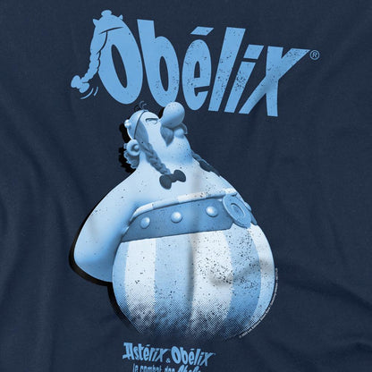 Navy - Side - Asterix Unisex Adult Grump T-Shirt