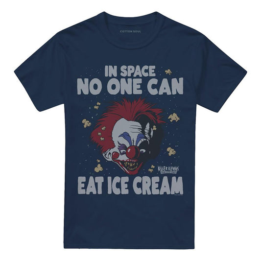 Navy - Front - Killer Klowns From Outer Space Unisex Adult No One Can Eat Ice Cream Clown T-Shirt