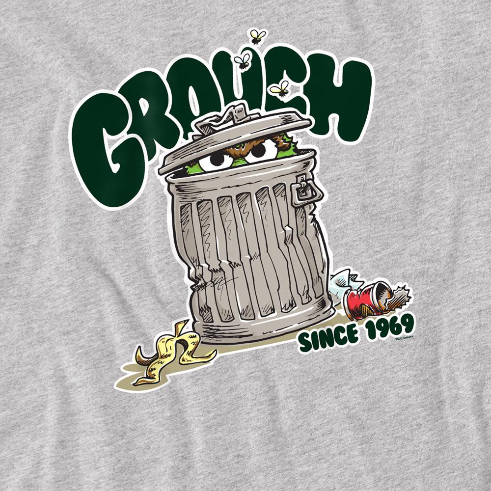 Athletic Heather - Side - Sesame Street Unisex Adult Oscar The Grouch Heather T-Shirt