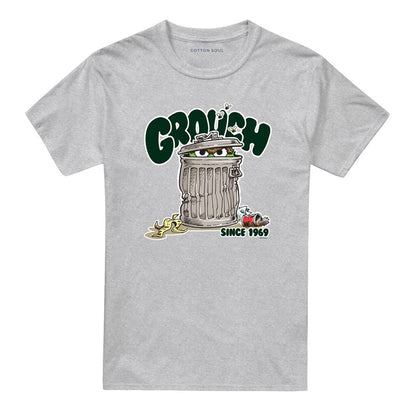 Athletic Heather - Front - Sesame Street Unisex Adult Oscar The Grouch Heather T-Shirt