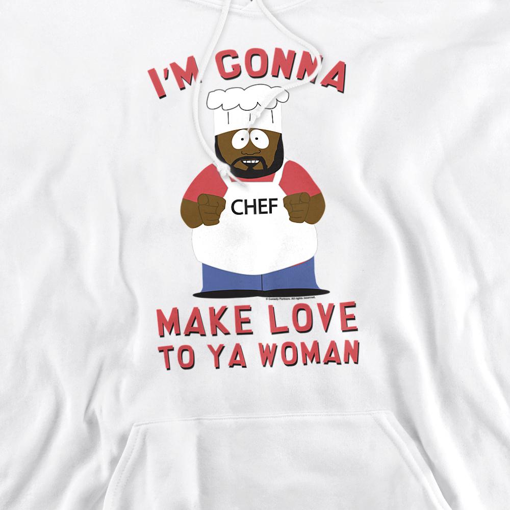 White - Back - South Park Unisex Adult Make Love Hoodie