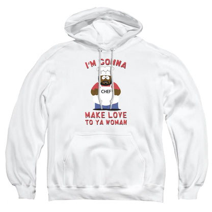White - Front - South Park Unisex Adult Make Love Hoodie