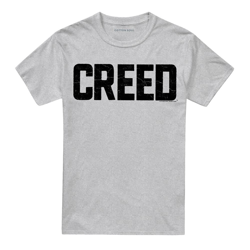 Athletic Heather - Front - Creed Unisex Adult Cracked Heather Logo T-Shirt