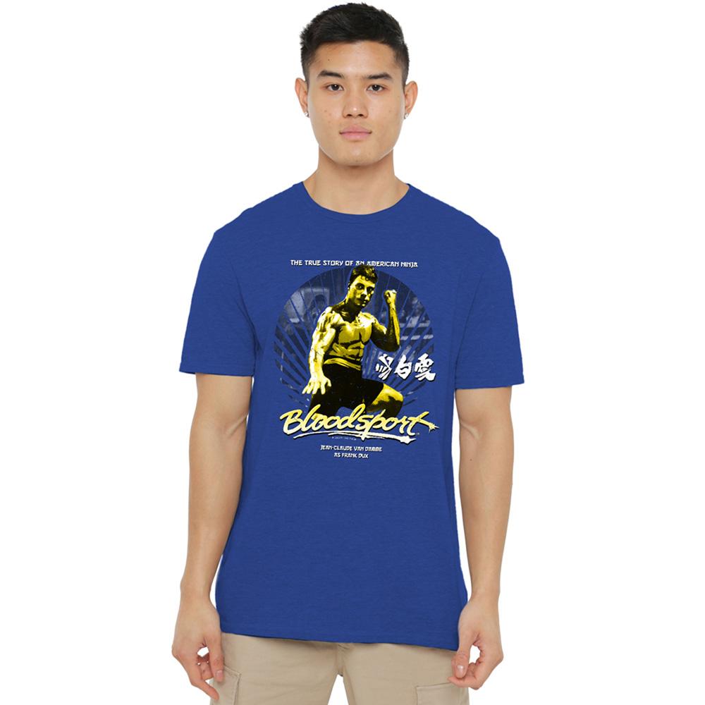 Royal Blue - Back - Bloodsport Unisex Adult American Ninja Heather T-Shirt