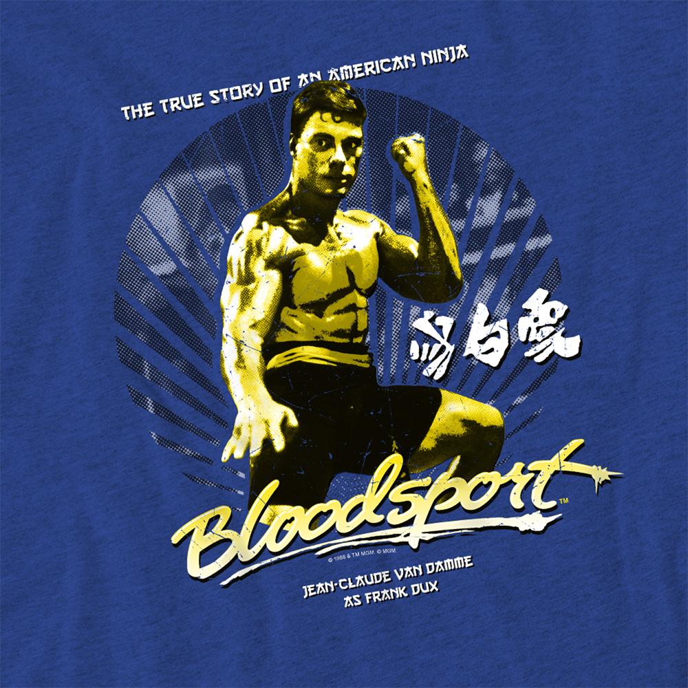 Royal Blue - Side - Bloodsport Unisex Adult American Ninja Heather T-Shirt