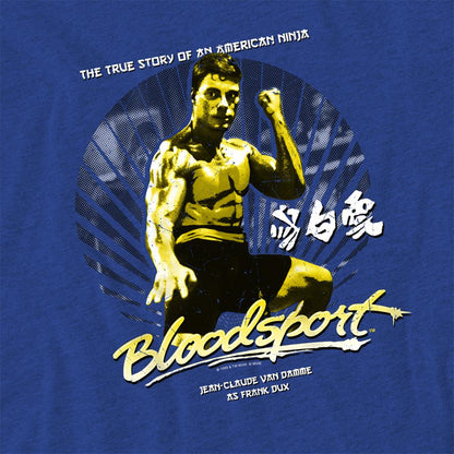Royal Blue - Side - Bloodsport Unisex Adult American Ninja Heather T-Shirt