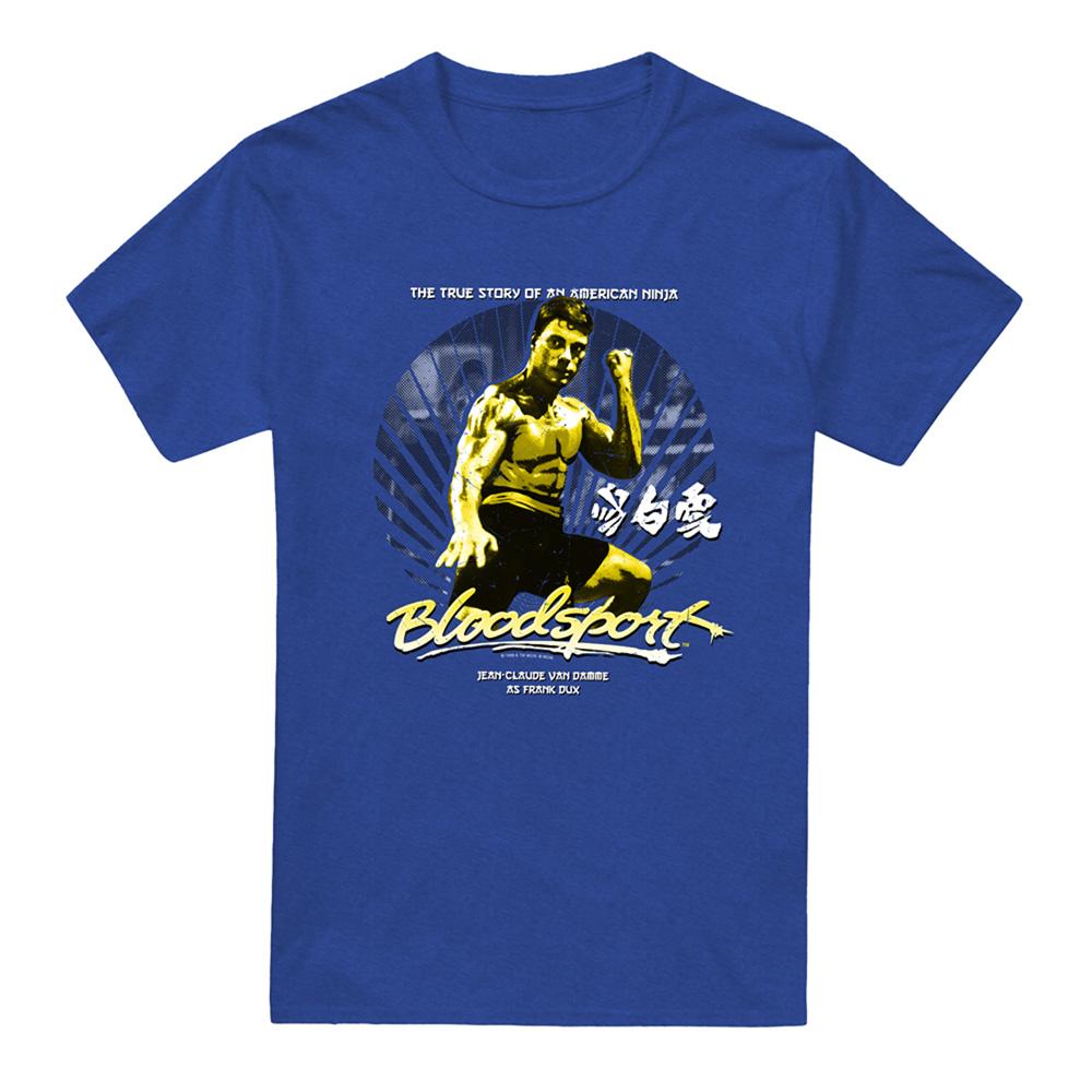 Royal Blue - Front - Bloodsport Unisex Adult American Ninja Heather T-Shirt