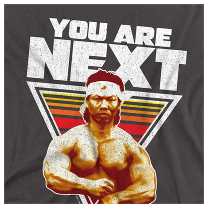 Charcoal - Side - Bloodsport Unisex Adult You Are Next Long-Sleeved T-Shirt