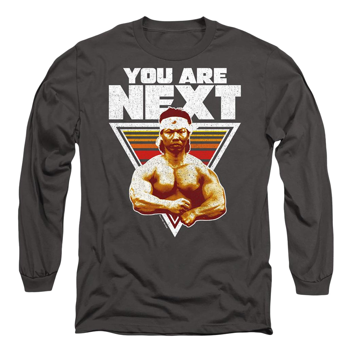 Charcoal - Front - Bloodsport Unisex Adult You Are Next Long-Sleeved T-Shirt