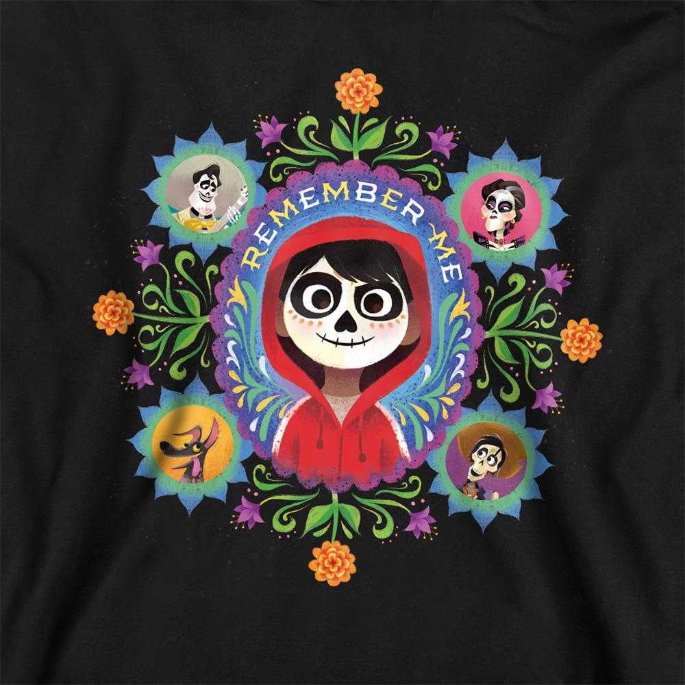 Black - Side - Coco Childrens-Kids Remember Me Characters Hoodie