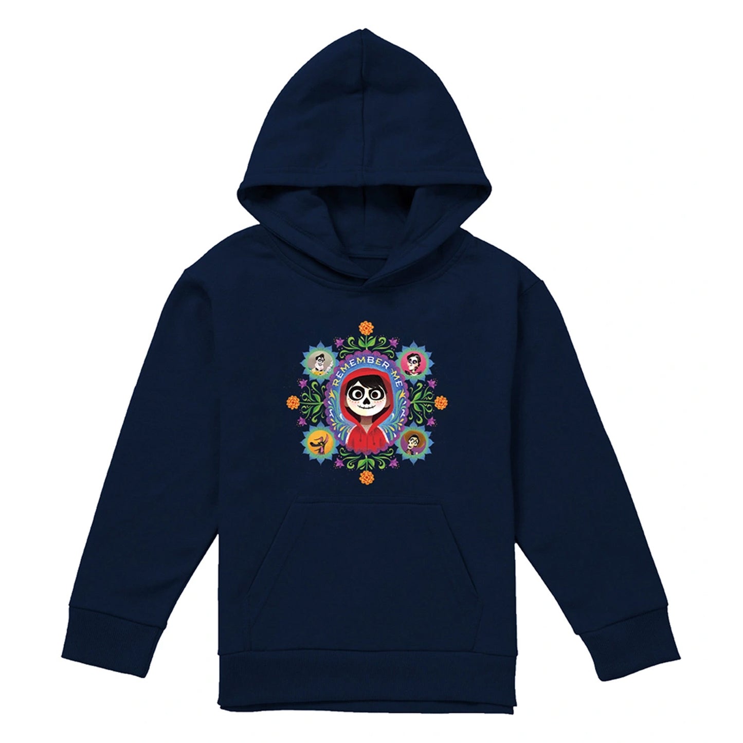 Navy - Front - Coco Childrens-Kids Remember Me Characters Hoodie