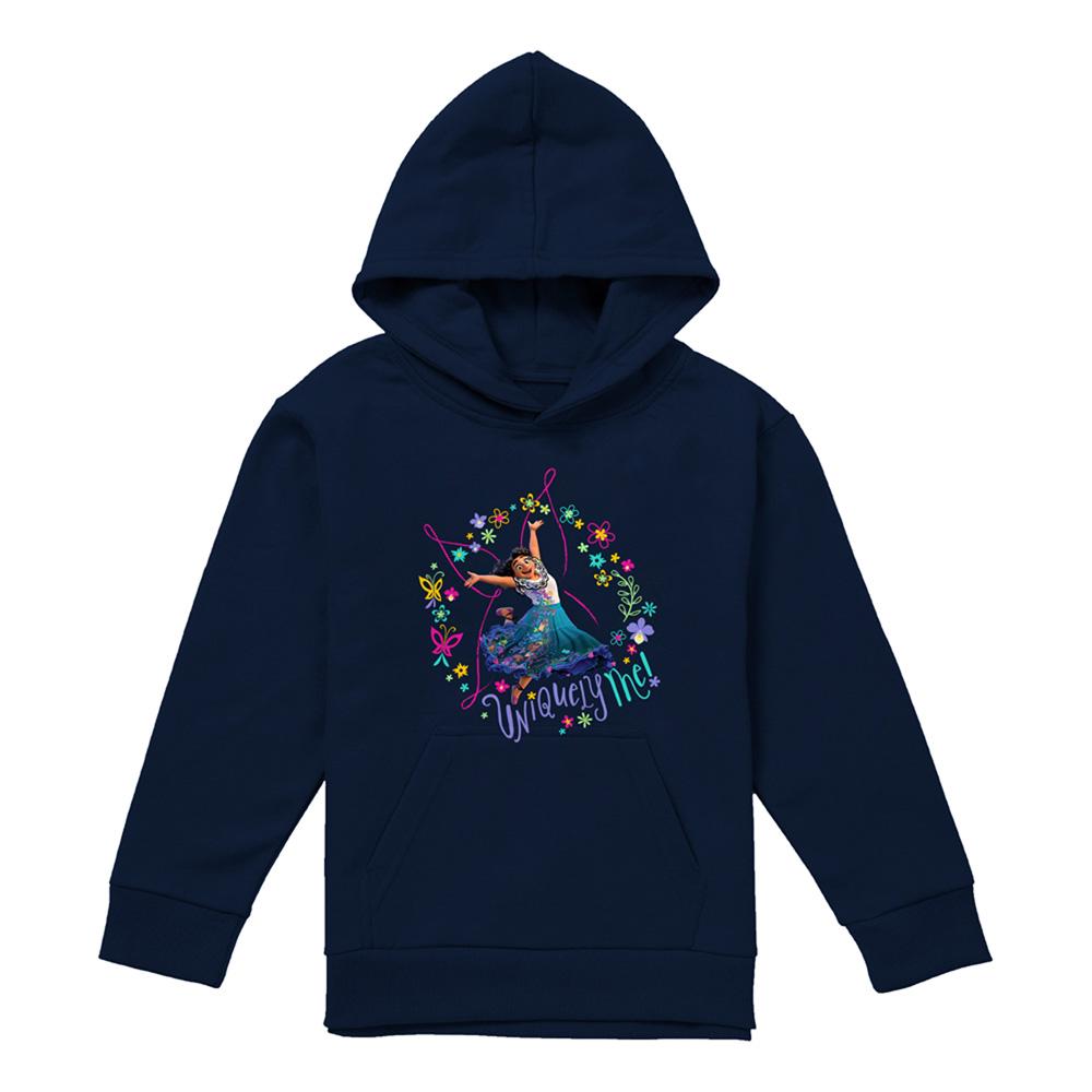 Navy - Front - Encanto Childrens-Kids Uniquely Me Mirabel Hoodie