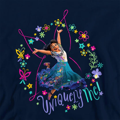 Navy - Back - Encanto Childrens-Kids Uniquely Me Mirabel Hoodie