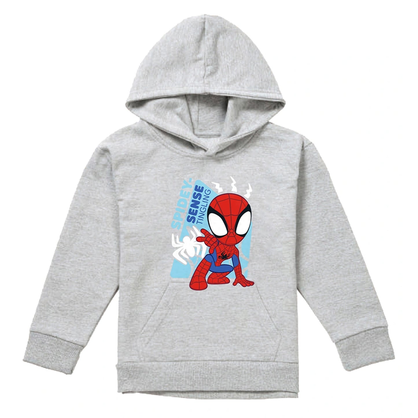 Athletic Heather - Front - Spidey And His Amazing Friends Childrens-Kids Spidey Senses Pull Over Hoodie