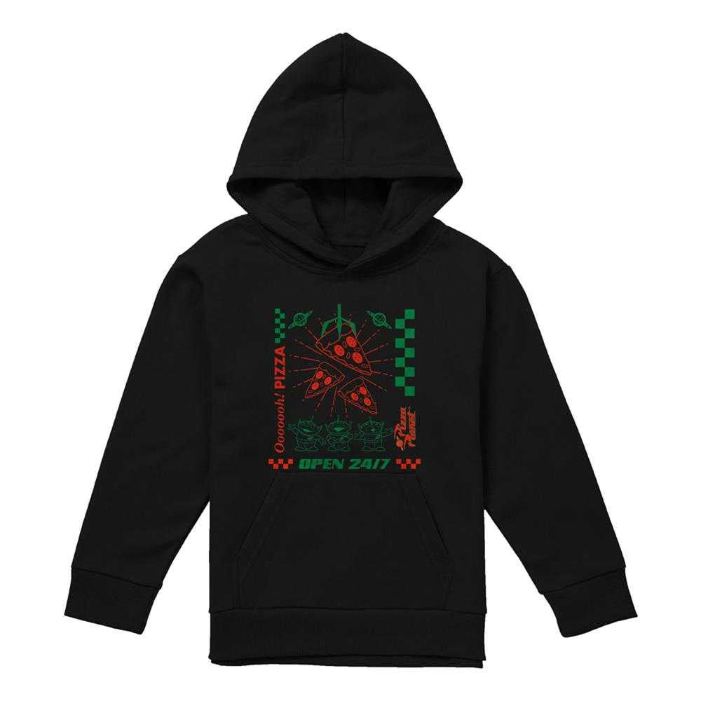 Black - Front - Toy Story Childrens-Kids Pizza Planet Aliens Hoodie