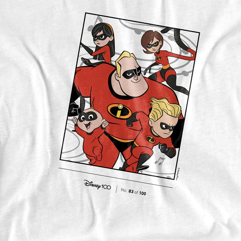 White - Back - The Incredibles Childrens-Kids 100th Anniversary Edition T-Shirt
