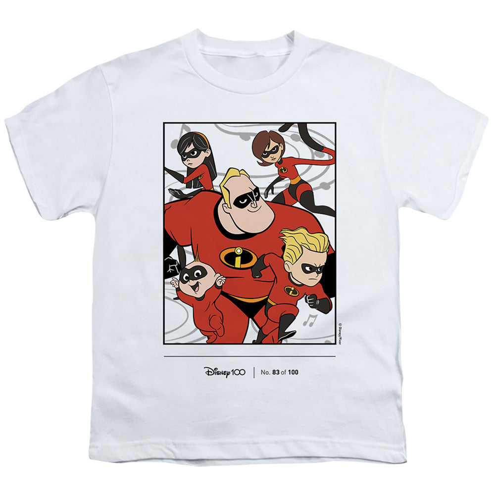 White - Front - The Incredibles Childrens-Kids 100th Anniversary Edition T-Shirt