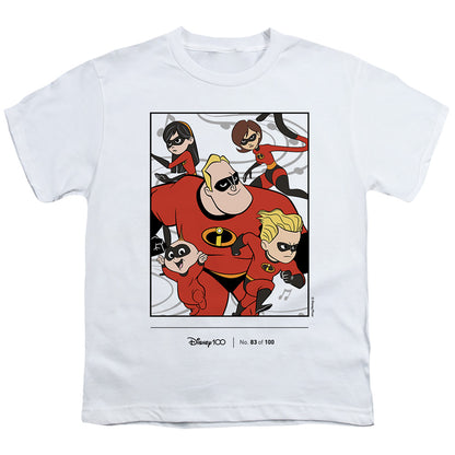 White - Front - The Incredibles Childrens-Kids 100th Anniversary Edition T-Shirt