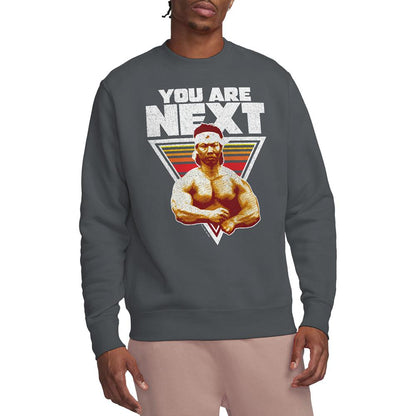 Charcoal - Back - Bloodsport Unisex Adult You Are Next Sweatshirt