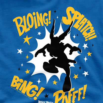 Royal Blue - Side - Asterix Unisex Adult Fight Silhouette T-Shirt
