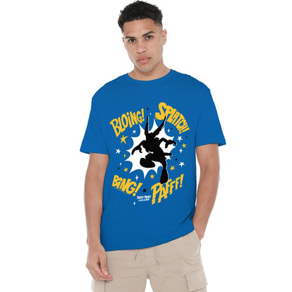Royal Blue - Lifestyle - Asterix Unisex Adult Fight Silhouette T-Shirt