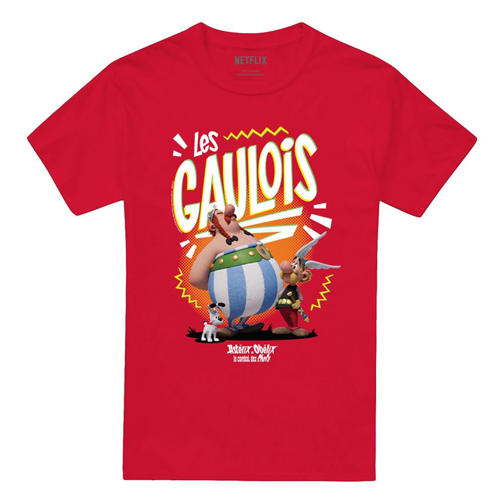 Red - Front - Asterix Unisex Adult The Heroic Gauls T-Shirt