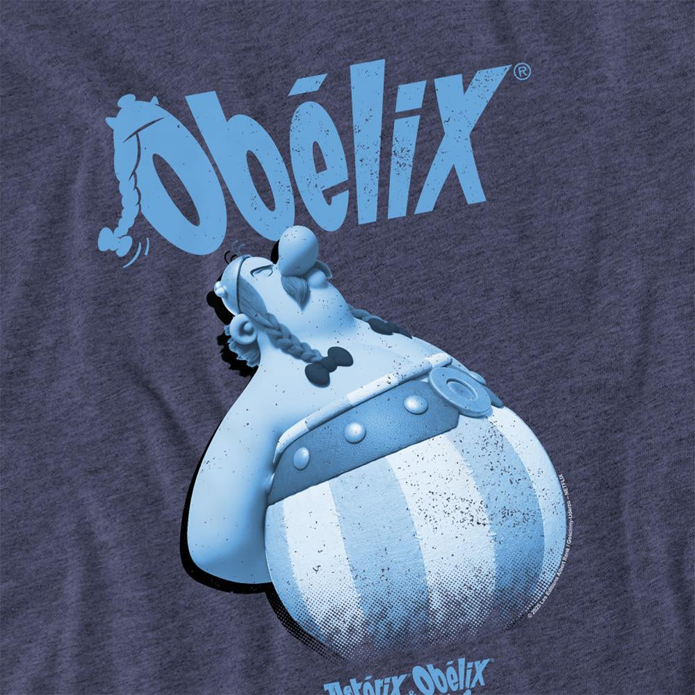 Heather Navy - Side - Asterix Unisex Adult Grump Heather T-Shirt