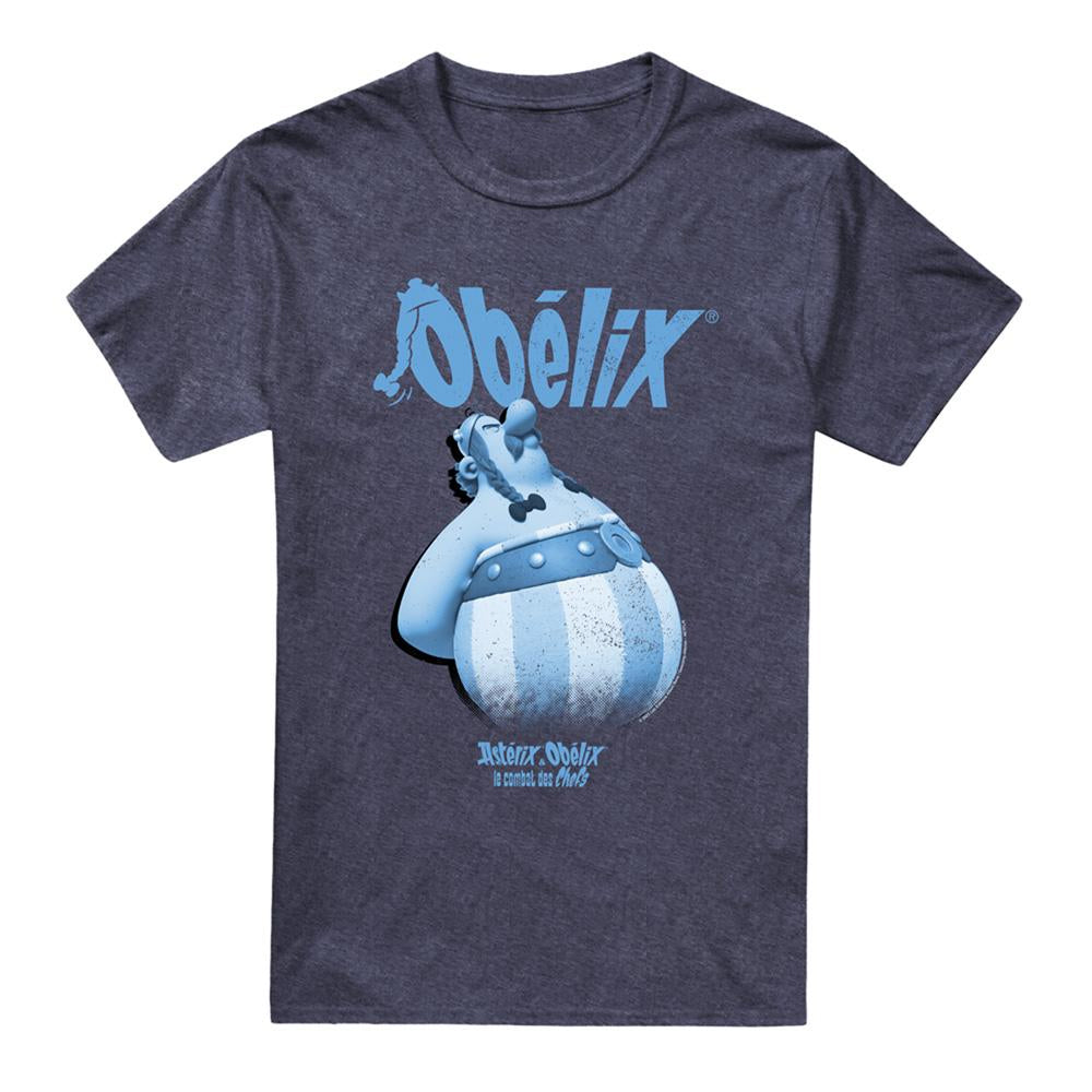 Heather Navy - Front - Asterix Unisex Adult Grump Heather T-Shirt