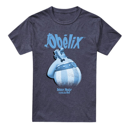 Heather Navy - Front - Asterix Unisex Adult Grump Heather T-Shirt