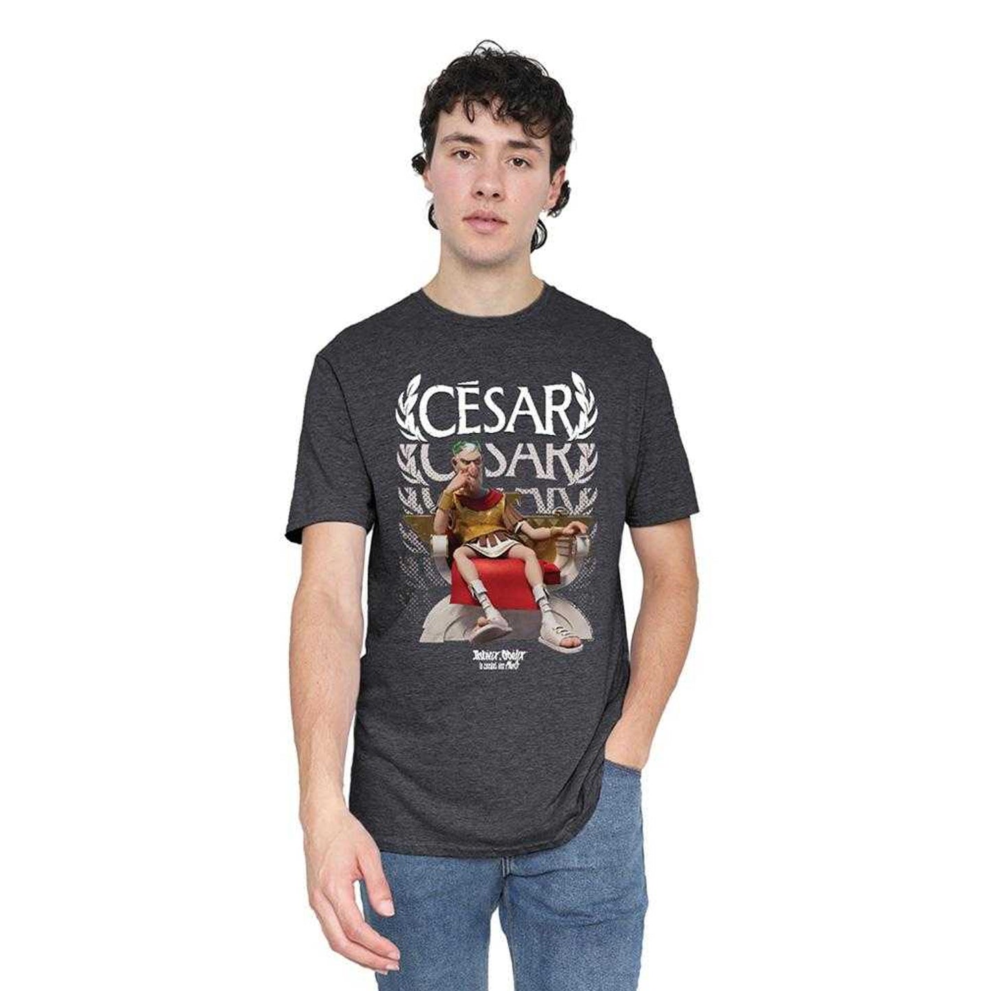Dark Heather - Lifestyle - Asterix Unisex Adult Csar Of Rome Heather T-Shirt