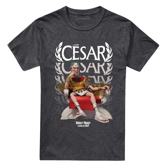 Dark Heather - Front - Asterix Unisex Adult Csar Of Rome Heather T-Shirt