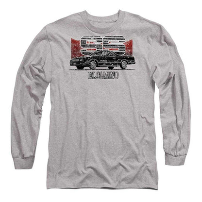 Athletic Heather - Front - Chevrolet Unisex Adult El Camino Ss Mountains Heather Long-Sleeved T-Shirt