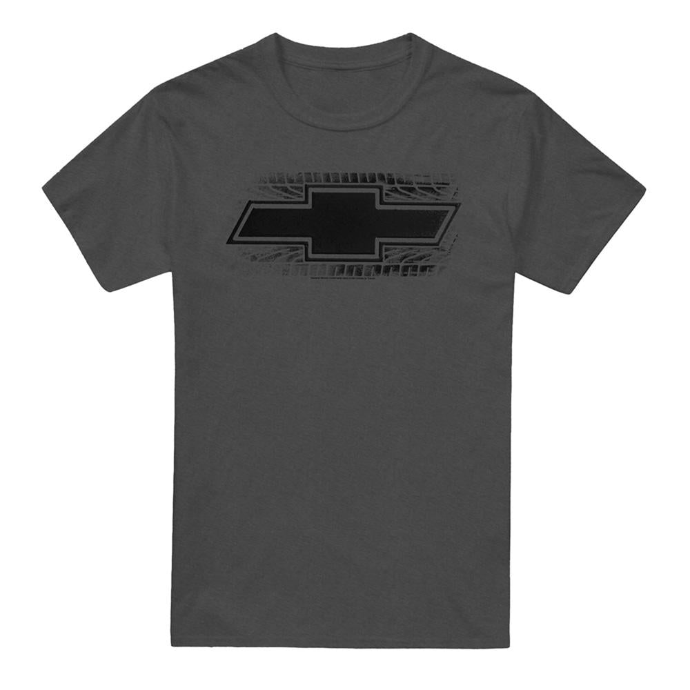 Charcoal Heather - Front - Chevrolet Unisex Adult Bowtie Burnout Heather T-Shirt