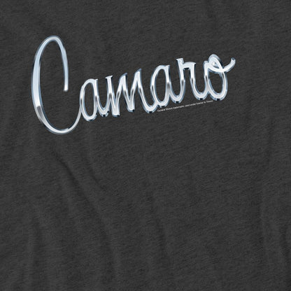 Charcoal Heather - Side - Chevrolet Unisex Adult Classic Camaro Metal Heather T-Shirt
