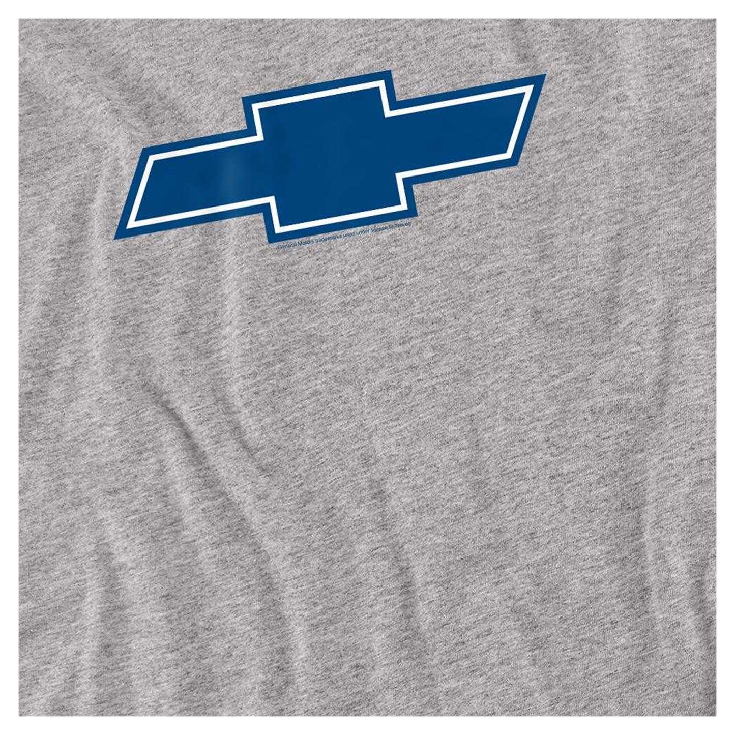 Athletic Heather - Side - Chevrolet Unisex Adult Simple Vintage Bowtie Heather Long-Sleeved T-Shirt