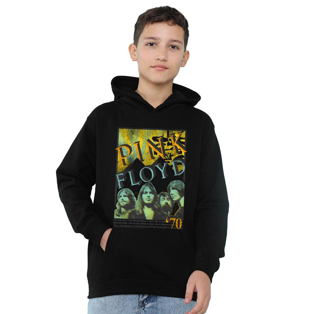 Athletic Heather - Front - Pink Floyd Childrens-Kids World Tour 1970 Pull Over Hoodie