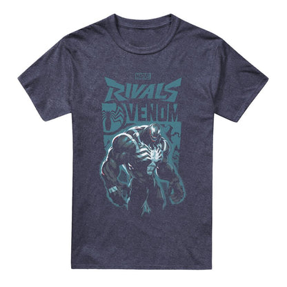 Heather Navy - Front - Marvel Rivals Unisex Adult Symbiote Venom Heather T-Shirt
