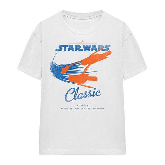 White - Front - Star Wars Womens-Ladies Classic T-Shirt