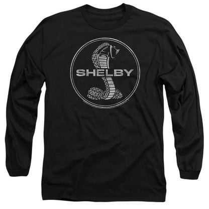 Black - Front - Carroll Shelby Unisex Adult One Color Cobra Long-Sleeved T-Shirt