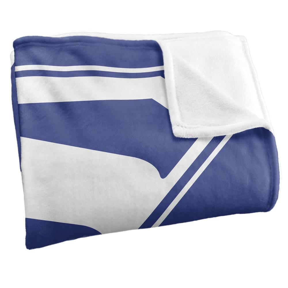 Blue-White - Side - Superman Silky Logo Supersoft Blanket