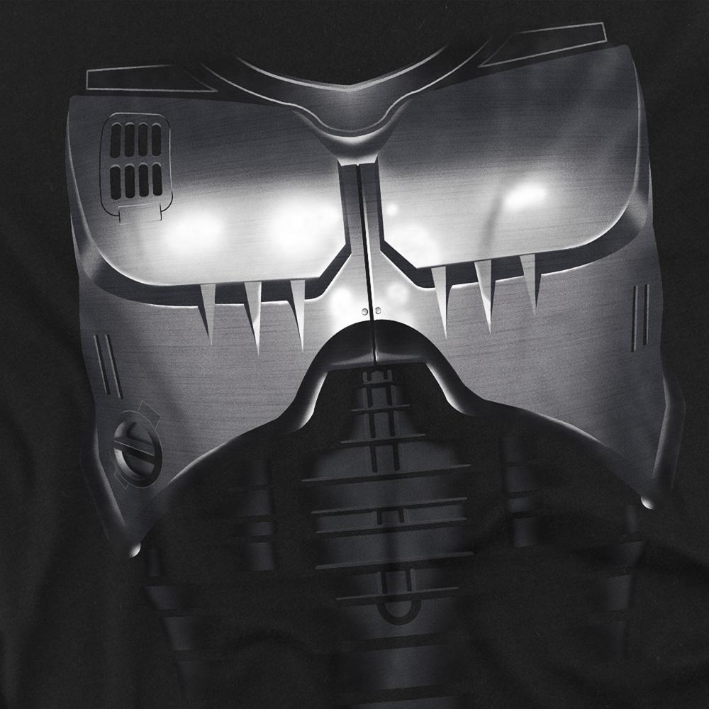 Black - Side - Robocop Unisex Adult Robo Armor T-Shirt